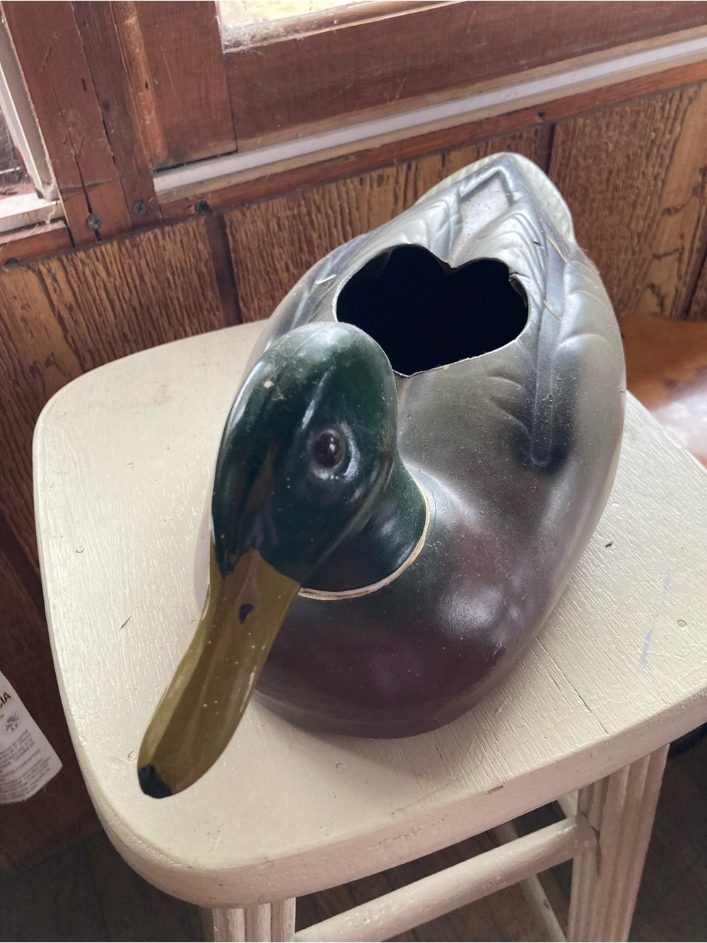 Vintage Plastic Duck Decoy or Planter